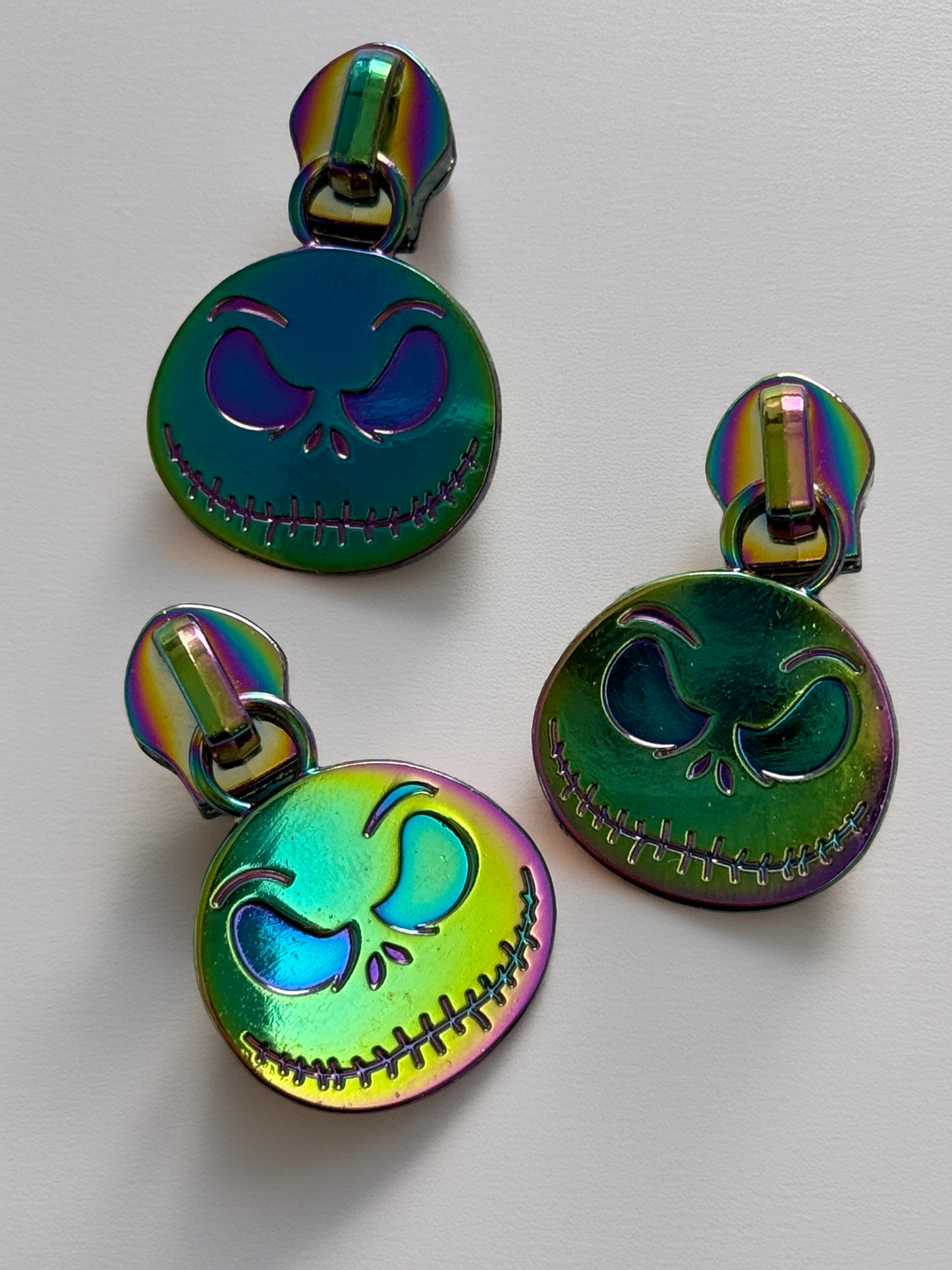 Zipper Grusel Gesicht Regenbogen Effekt – Motiv Zipper für 5 mm Reißverschlüsse