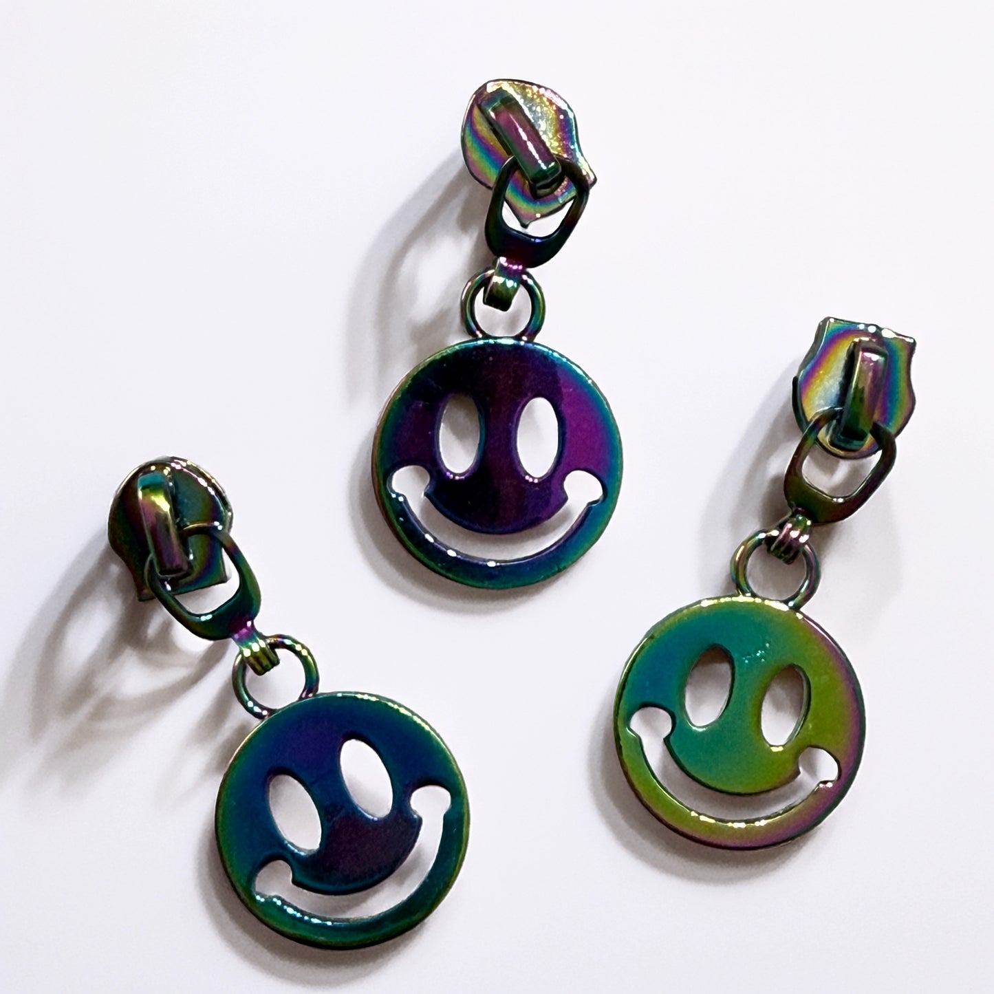 Zipper Smiley Regenbogen Effekt – Motiv Zipper für 5 mm Reißverschlüsse