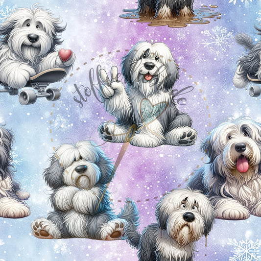 wasserfester Outdoorstoff - Old English Sheepdog Bobtail OES